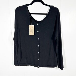 NWT Project Social T Black Dark Academia Goth Cardigan Extra Small